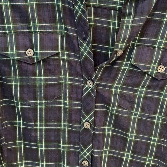 Purple and green plaid top - Picture 3 of 4